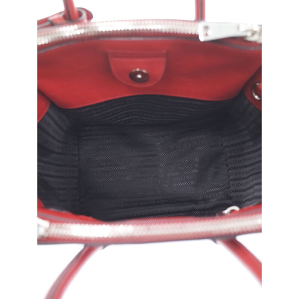 Prada handbag Shoulder Bag Saffiano leather Red - Picture 3 of 9